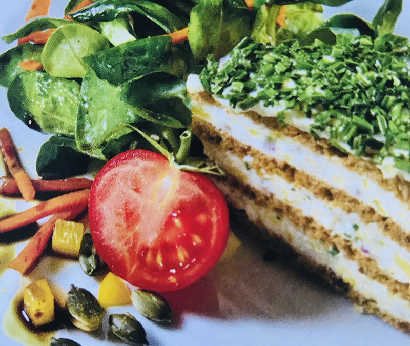 Erdäpflkas-Tiramisu with Mâche Salad